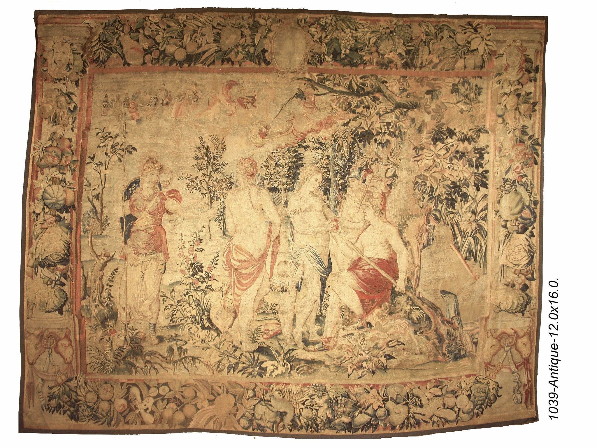 16th Century Tapestry of Brussels Judgment of Paris: Courtesy to Trades