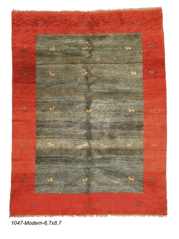 Modern Persian Gabbeh Shag Rug