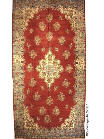 Vintage Persian Kerman Rug
