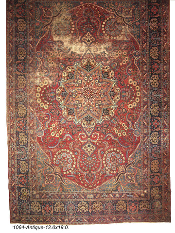 Antique Tabriz Rug