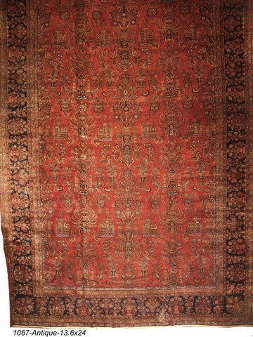 Antique Persian Kashan Rug