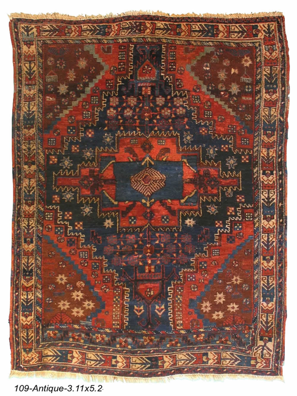 Antique Persian Kurdish Rug