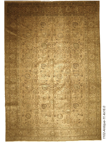 Carmel Wool Antique Tabriz Rug - Woven Passion Rugs