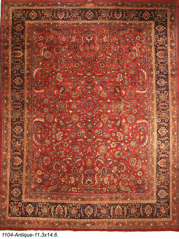 Antique Persian Mashad Rug