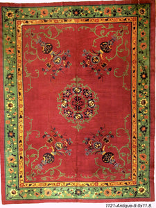 Red Antique Chinese Rug 