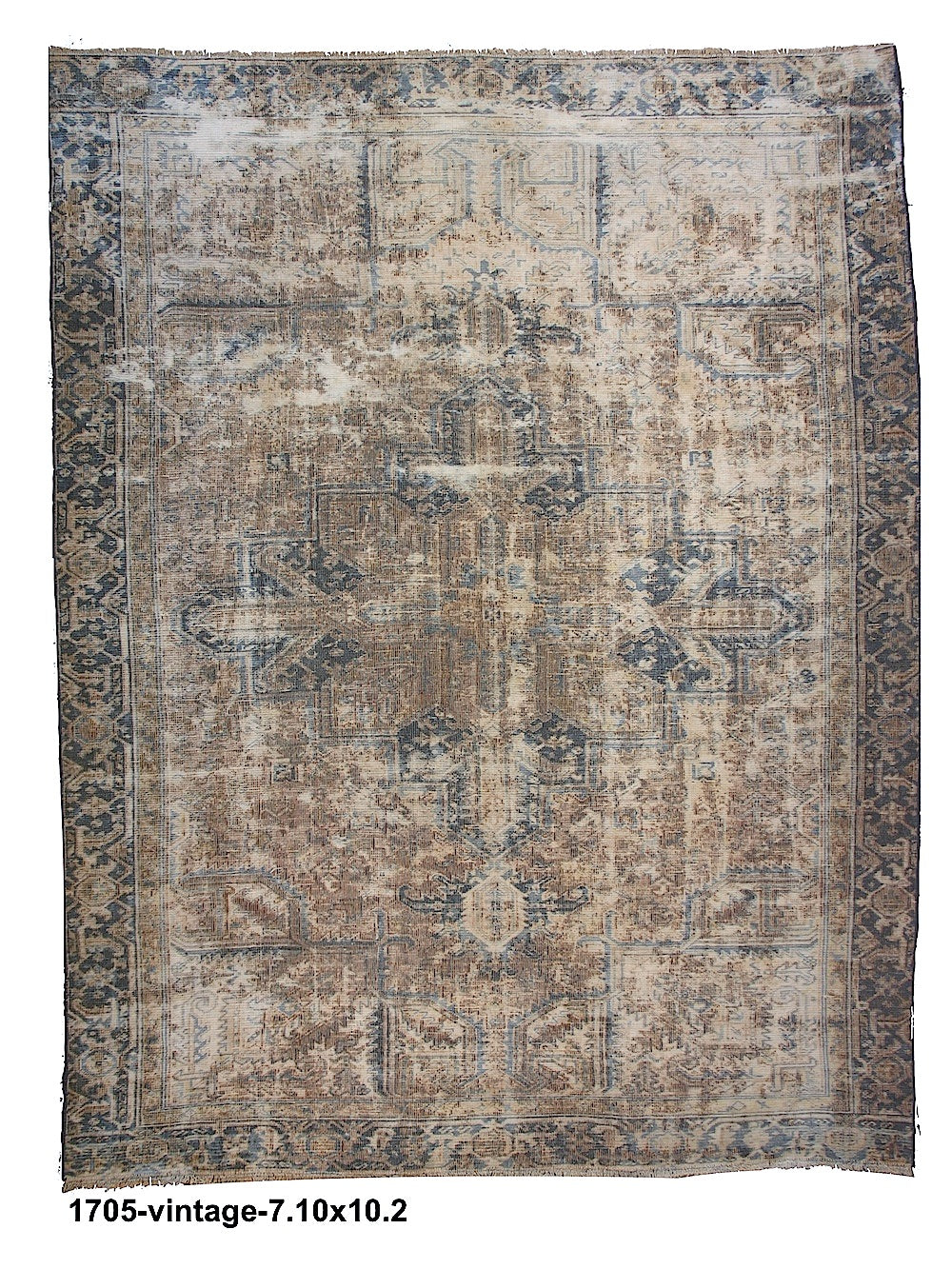 Vintage Distressed Persian Rug