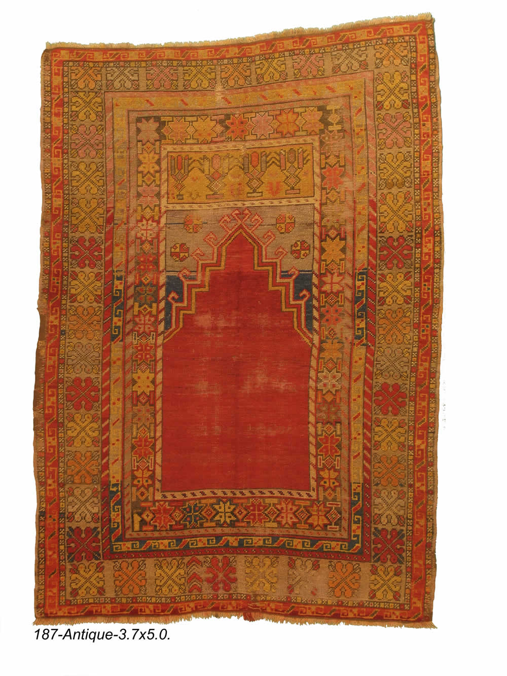 Antique Turkish Oushak Rug