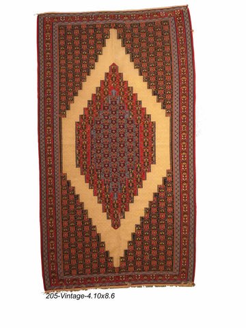 Vintage Persian Senneh Rug