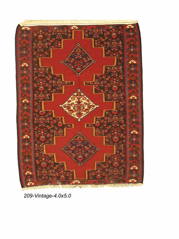 Vintage Persian Senneh Rug