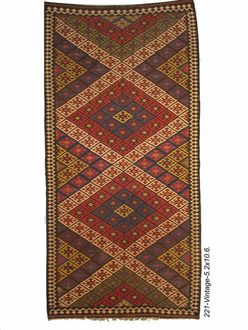 Vintage Persian Bakhtiari Kilim