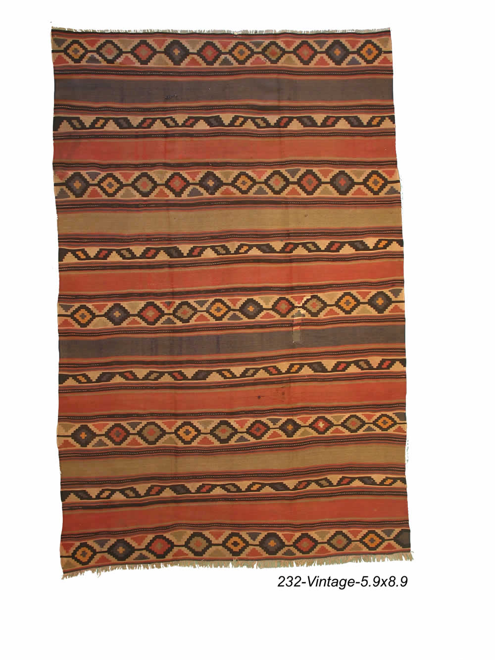 Tribal Design Antique Russian Rug