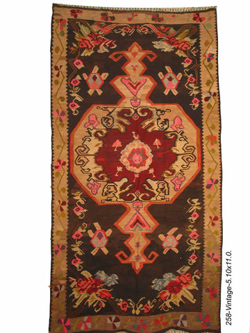 Vintage Turkish Bessarabian Kilim