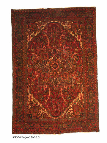 Vintage Persian Heriz Rug