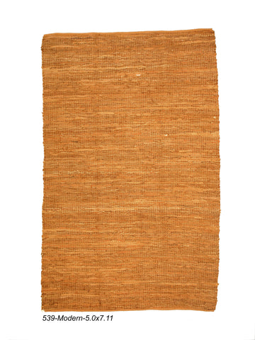 Modern Leather Knitted Rug