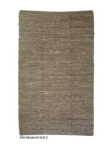 Modern Leather Knitted Rug