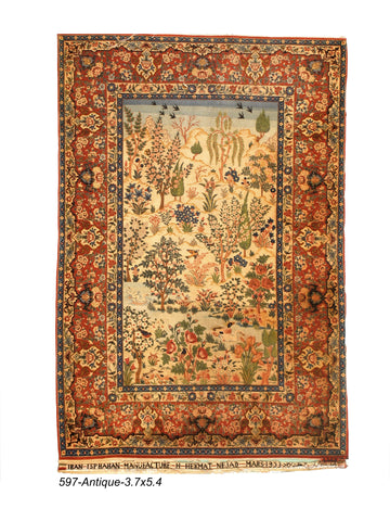 Antique Isfahan Rug