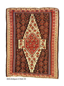 Antique Persian Sennah Rug